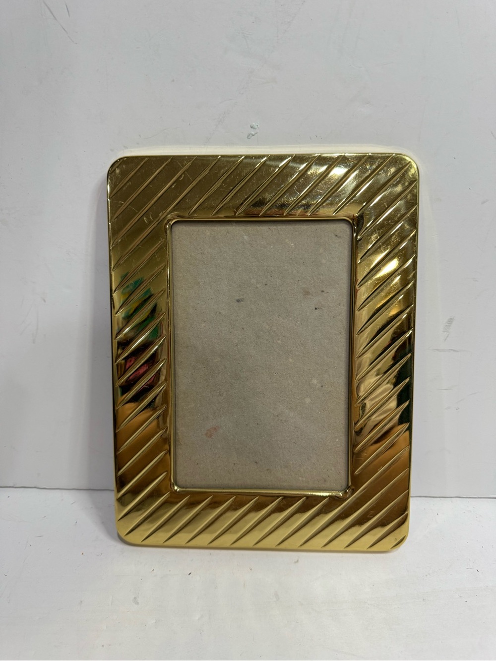 Gold Diagonal Textured Picture Frame